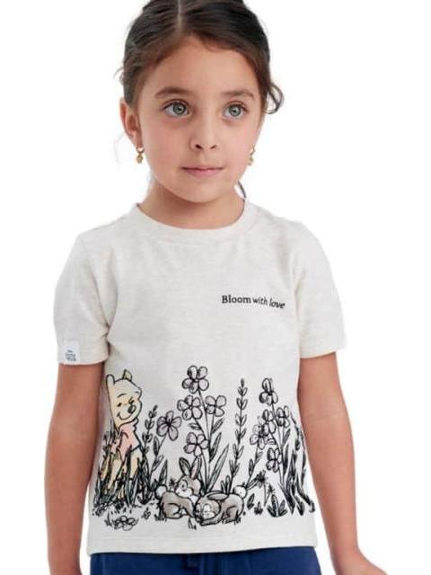 PLAYERA ESTAMPADA APLICACIONES BEIGE WINNIE THE POOH