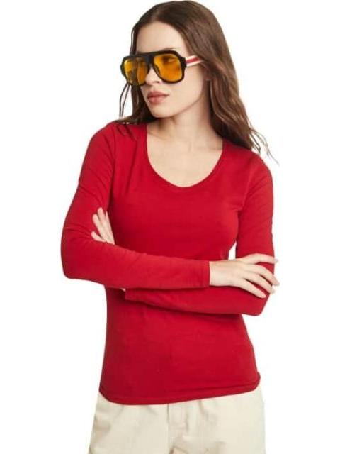 PLAYERA MANGA LARGA ROJO HOLLY LAND