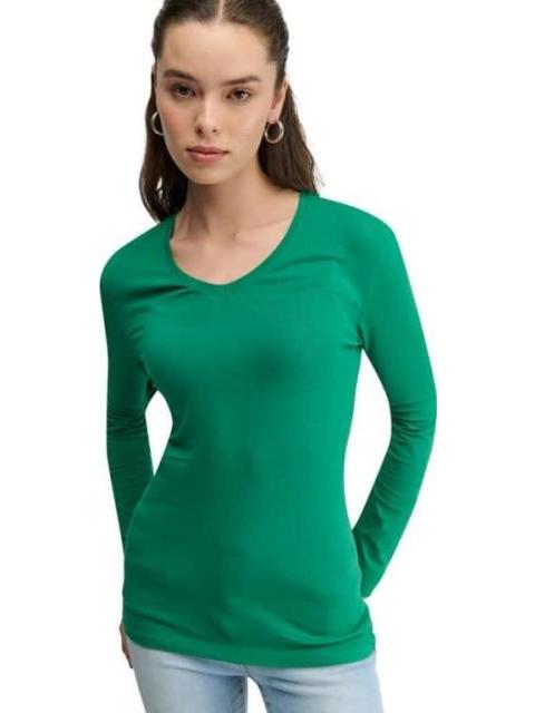 PLAYERA MANGA LARGA VERDE HOLLY LAND
