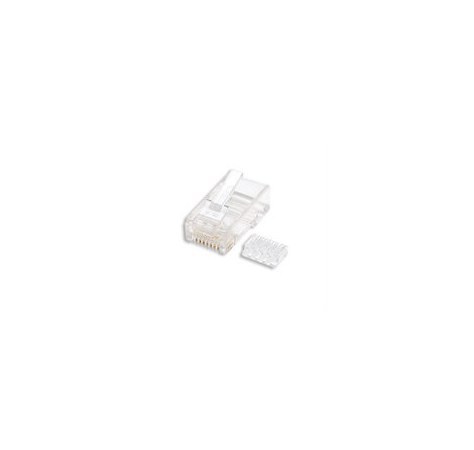 INTELLINET PLUG RJ-45 CAT6 UTP SOLDIDO BOTE CON 100 PIEZAS TRANSPARENTES