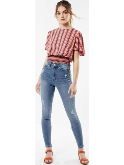 JEANS SUPERSKINNY CINTURA ALTA GRIS ATMOSPHERE DNM
