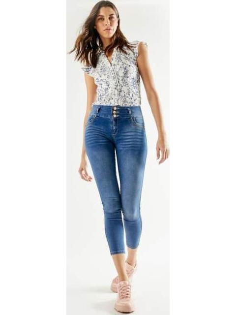 JEANS CINTURA SUPERALTA GRIS FERGINO