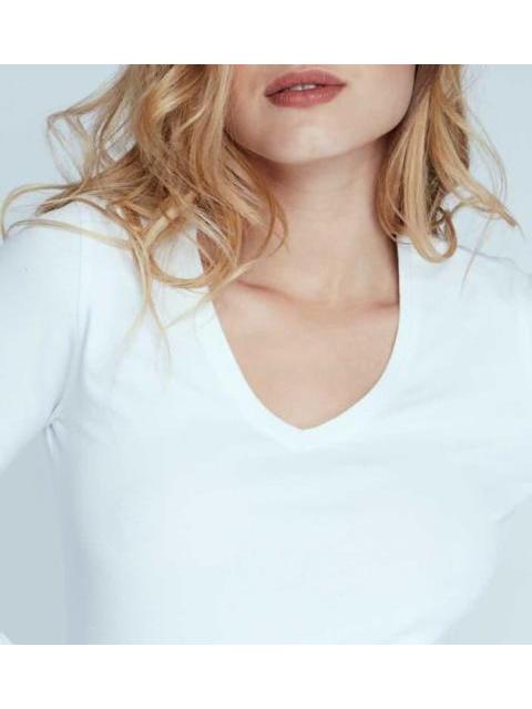 PLAYERA MANGA LARGA BLANCO HOLLY LAND