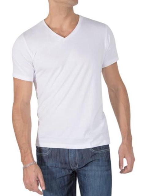 PLAYERA CUELLO V BLANCO NEXT CO