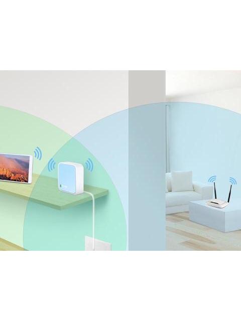 ROUTER TP-LINK WISP NANO FAST ETHERNET TL-WR802N INALAMBRICO 300MBIT-S 1X RJ-45 2.4GHZ CON 2 ANTENAS INTERNAS