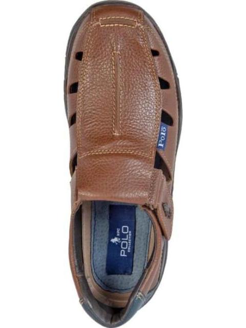 SANDALIA CASUAL DE PIEL MIEL HPC POLO