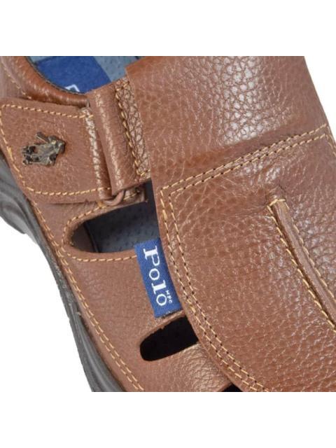 SANDALIA CASUAL DE PIEL MIEL HPC POLO