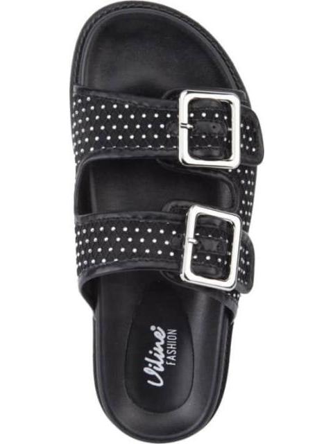 SANDALIA HEBILLAS NEGRO VI LINE FASHION