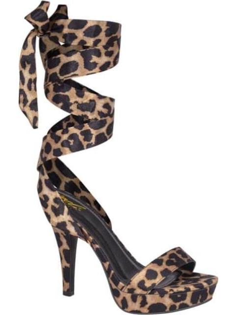 SANDALIA CON TIRAS ANIMAL PRINT MULTICOLOR YAELI FASHION