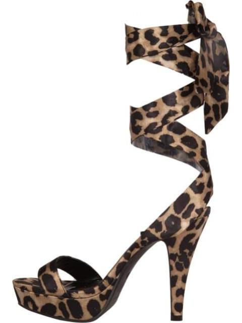 SANDALIA CON TIRAS ANIMAL PRINT MULTICOLOR YAELI FASHION