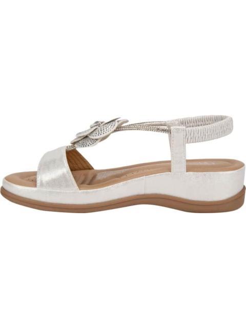 SANDALIA CONFORT CON BRILLOS PLATA VI LINE
