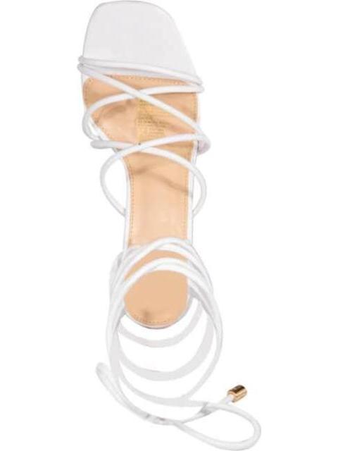 SANDALIA GLADIADOR TACON ANCHO BLANCO YAELI