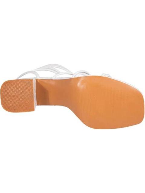 SANDALIA GLADIADOR TACON ANCHO BLANCO YAELI