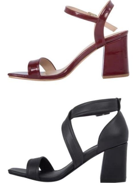 KIT SANDALIAS TACON ANCHO MULTICOLOR YAELI