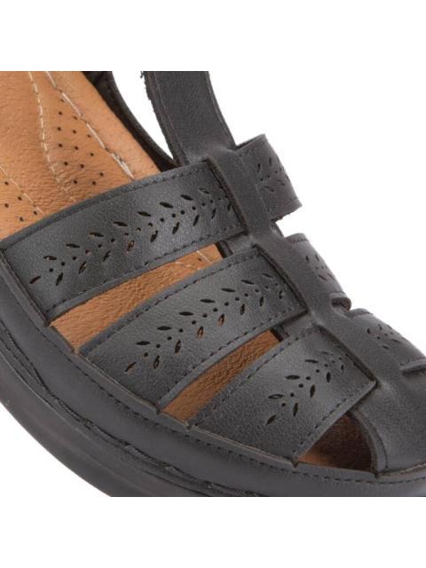 SANDALIA PERFORADA NEGRO SHOSH