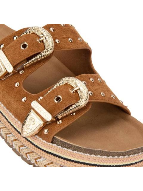 SANDALIA PLANA CAMEL VI LINE FASHION