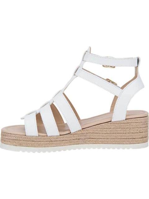 SANDALIA ROMANA PLATAFORMA BAJA BLANCO VI LINE