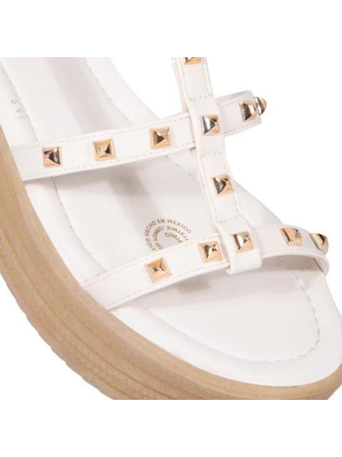 SANDALIA PLATAFORMA CON ESTOPEROLES BEIGE/HUESO VI LINE FASHION