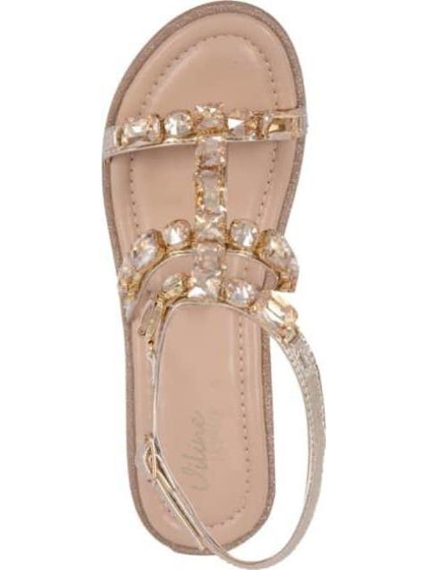 SANDALIA PLATAFORMA CON PEDRERIA ORO VI LINE FASHION