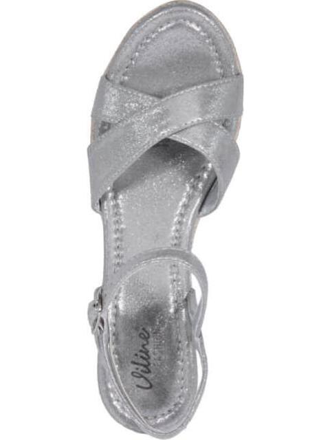 SANDALIA PLATAFORMA METALICA PLATA VI LINE FASHION