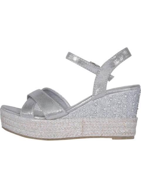SANDALIA PLATAFORMA METALICA PLATA VI LINE FASHION