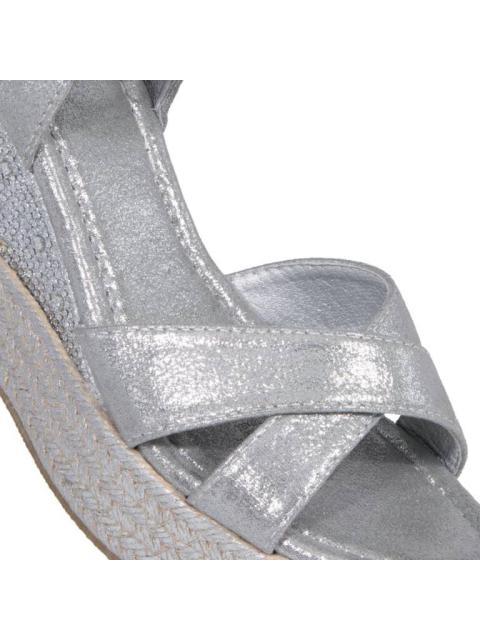 SANDALIA PLATAFORMA METALICA PLATA VI LINE FASHION