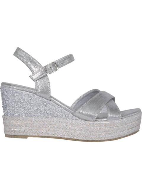 SANDALIA PLATAFORMA METALICA PLATA VI LINE FASHION