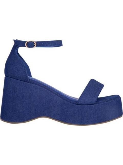 SANDALIA PLATAFORMA MEZCLILLA AZUL MEZCLILLA VI LINE FASHION