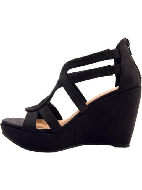 SANDALIA PLATAFORMA NEGRO VI LINE