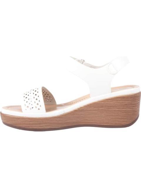 SANDALIA PERFORADA CON PLATAFORMA BLANCO SHOSH