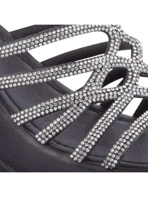 SANDALIA PLATAFORMA NEGRO VI LINE