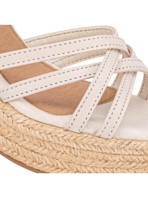 SANDALIA DE PIEL BEIGE/HUESO EFE