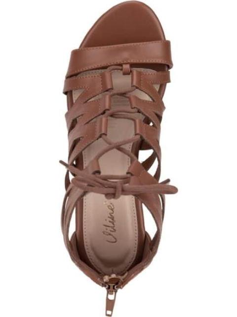 SANDALIA ROMANA CON PLATAFORMA COGNAC VI LINE