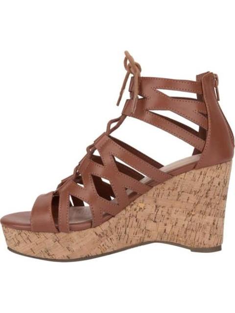SANDALIA ROMANA CON PLATAFORMA COGNAC VI LINE