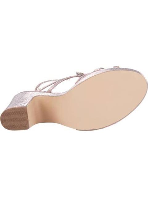SANDALIA PLATAFORMA TACON BRILLOS ROSEGOLD MOLTO BELLO