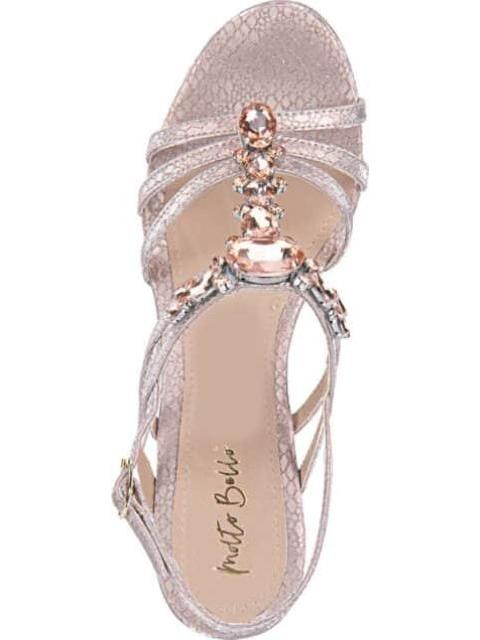 SANDALIA PLATAFORMA TACON BRILLOS ROSEGOLD MOLTO BELLO