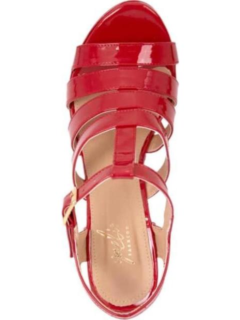 SANDALIA PLATAFORMA TACON TIRAS ROJO YAELI FASHION