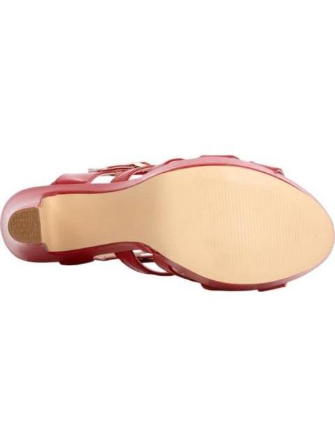 SANDALIA PLATAFORMA TACON TIRAS ROJO YAELI FASHION