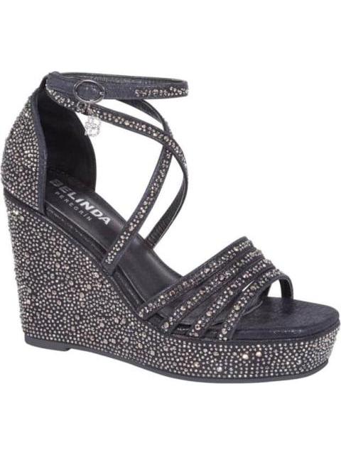 SANDALIA PLATAFORMA Y BRILLOS NEGRO BELINDA PEREGRIN