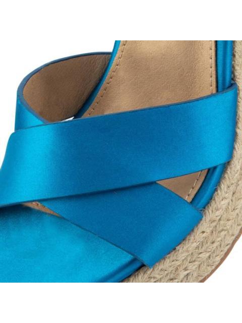 SANDALIA PLATAFORMA AZUL VI LINE FASHION