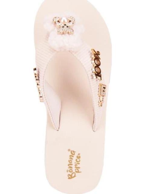 SANDALIA CON PLATAFORMA BEIGE/HUESO BANANA PRICE