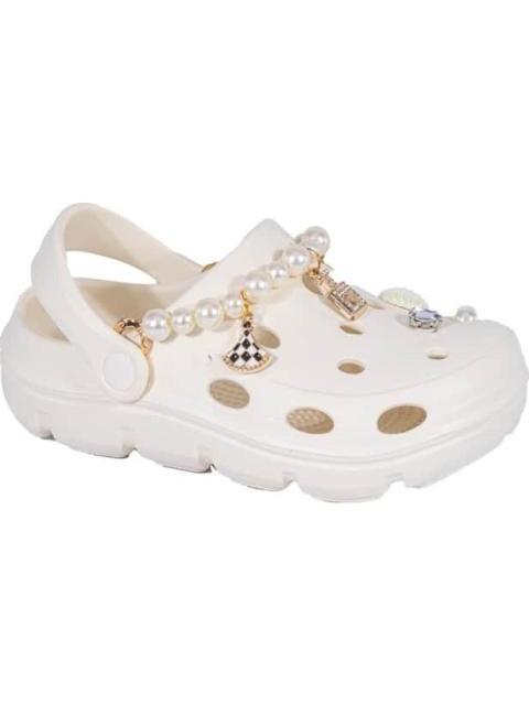 SANDALIA SUECA CON PERLAS BEIGE VIVIS SHOES KIDS