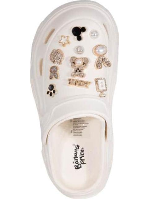 SANDALIA ZUECO BLANCO BANANA PRICE