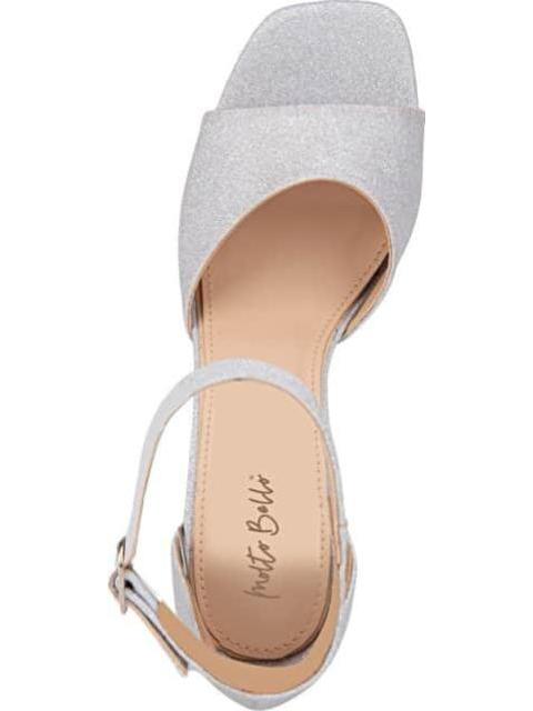 SANDALIA TACON CON GLITTER PLATA MOLTO BELLO