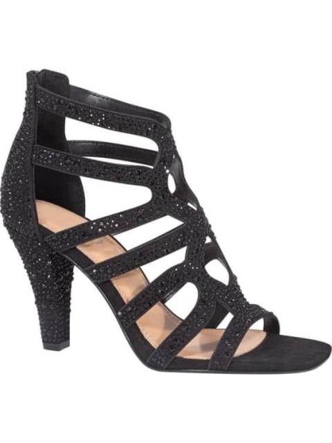 SANDALIA CON PEDRERIA NEGRO THALIA SODI