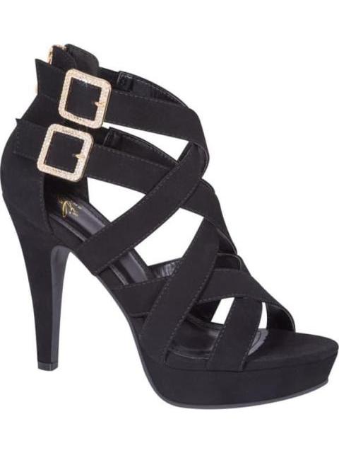 SANDALIA TACON DELGADO ABOTINADO NEGRO YAELI FASHION
