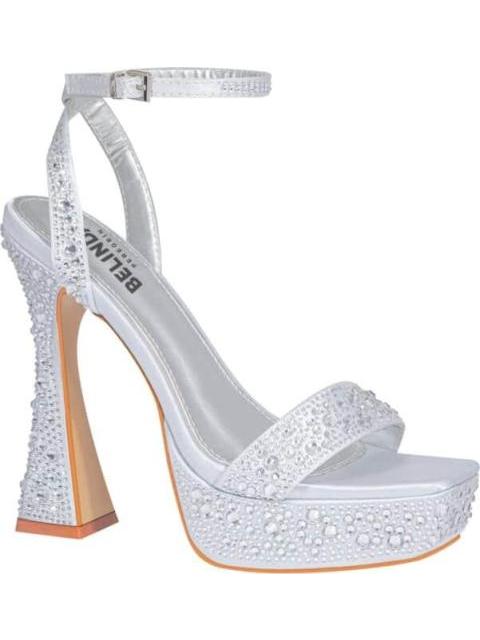 SANDALIA CON PEDRERIA PLATA BELINDA PEREGRIN