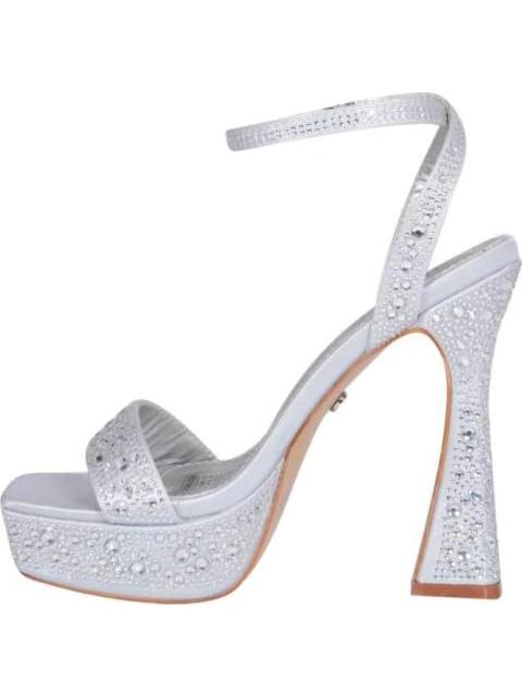 SANDALIA CON PEDRERIA PLATA BELINDA PEREGRIN