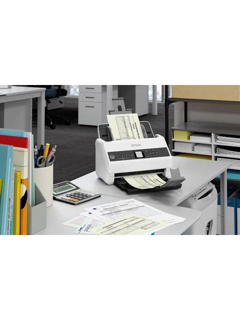 SCANNER EPSON WORKFORCE DS-730N 600 X 600DPI ESCANER COLOR ESCANEADO DUPLEX USB-ETHERNET NEGRO-GRIS