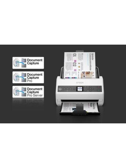 SCANNER EPSON WORKFORCE DS-730N 600 X 600DPI ESCANER COLOR ESCANEADO DUPLEX USB-ETHERNET NEGRO-GRIS